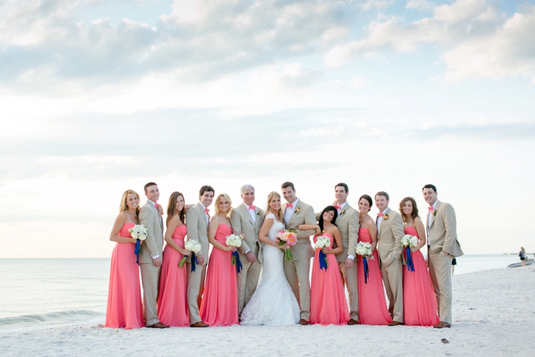 An Elegant Navy and Coral Wedding via TheELD.com