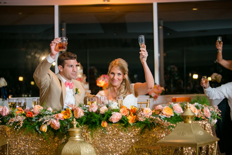 An Elegant Navy and Coral Wedding via TheELD.com