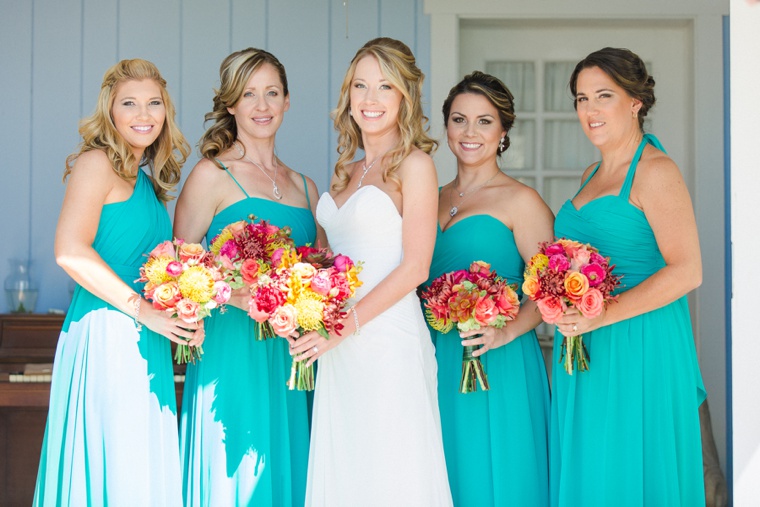 Fun & Eclectic Aqua Beach Wedding via TheELD.com