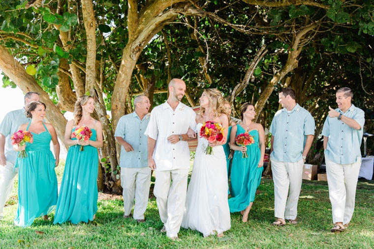 Fun & Eclectic Aqua Beach Wedding via TheELD.com