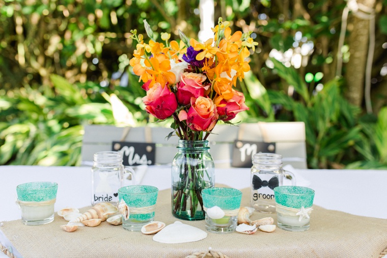 Fun & Eclectic Aqua Beach Wedding via TheELD.com