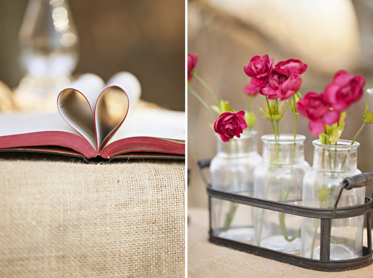 Pink and Red Valentines Day Wedding Ideas via TheELD.com