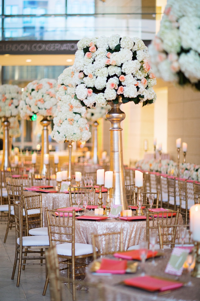 Modern Chic Champagne and Pink Wedding via TheELD.com