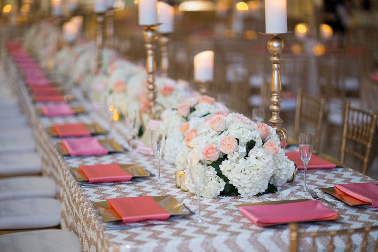 Modern Chic Champagne and Pink Wedding via TheELD.com