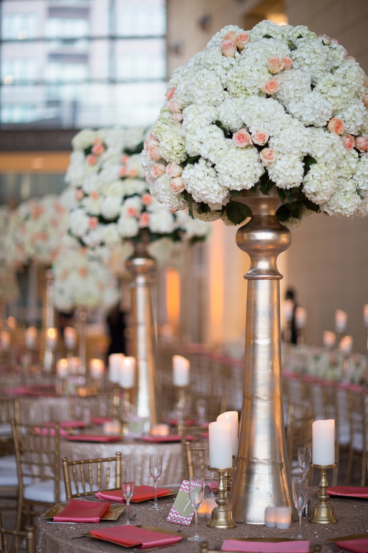 Modern Chic Champagne and Pink Wedding via TheELD.com