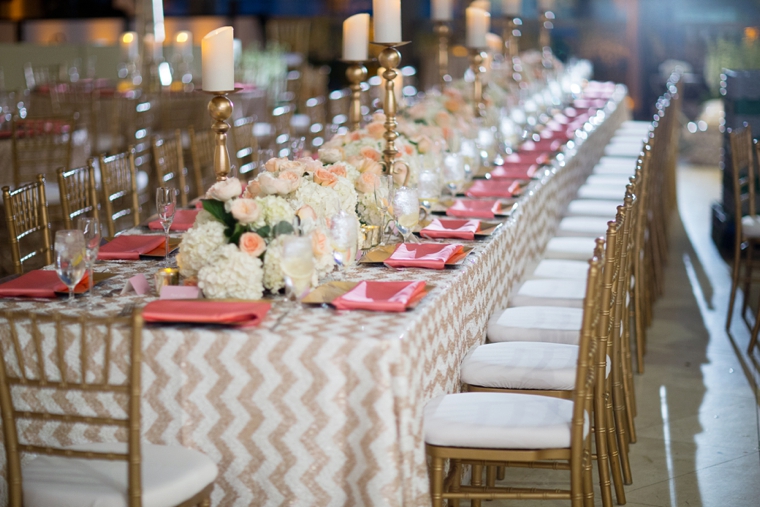 Modern Chic Champagne and Pink Wedding via TheELD.com