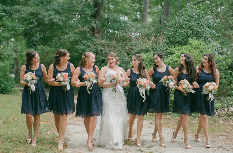 A Rustic Elegant Navy and Peach Wedding via TheELD.com