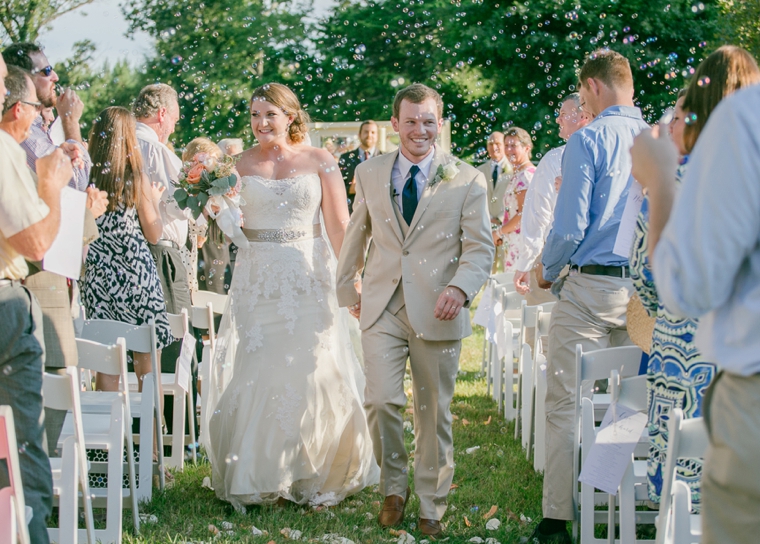 A Rustic Elegant Navy and Peach Wedding via TheELD.com