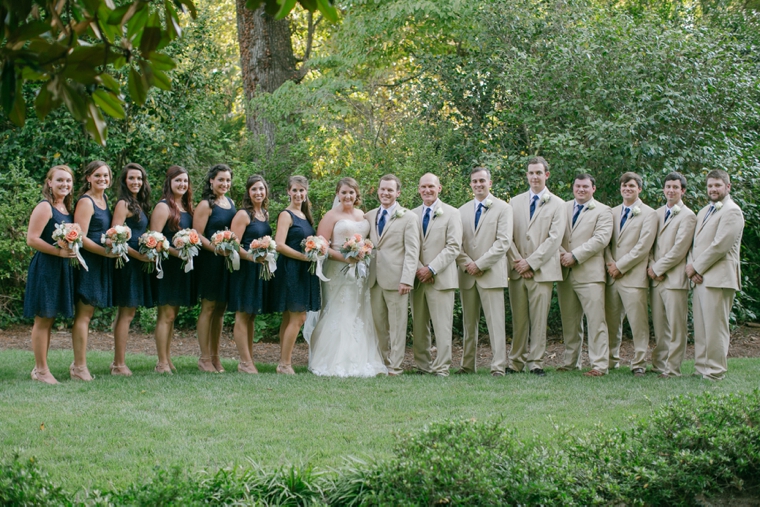 A Rustic Elegant Navy and Peach Wedding via TheELD.com