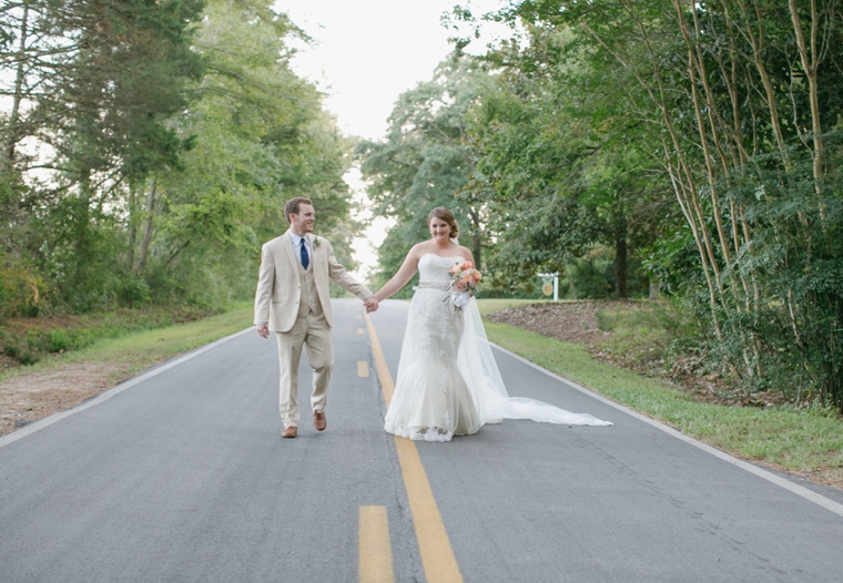 A Rustic Elegant Navy and Peach Wedding via TheELD.com