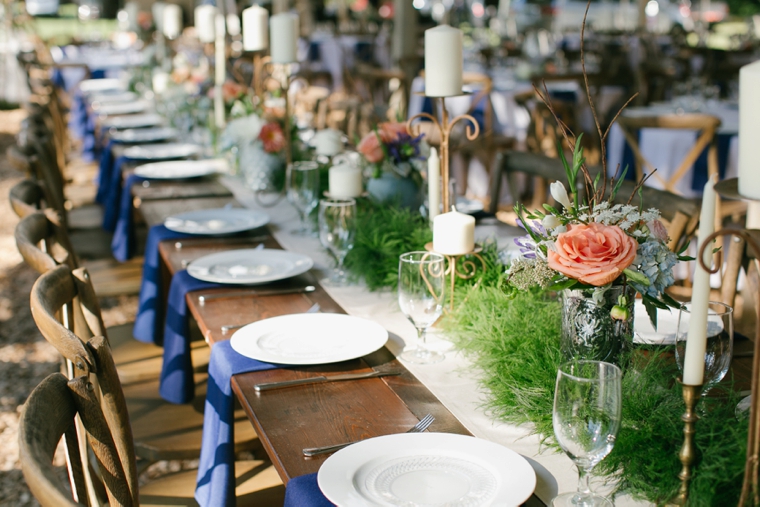 A Rustic Elegant Navy and Peach Wedding via TheELD.com