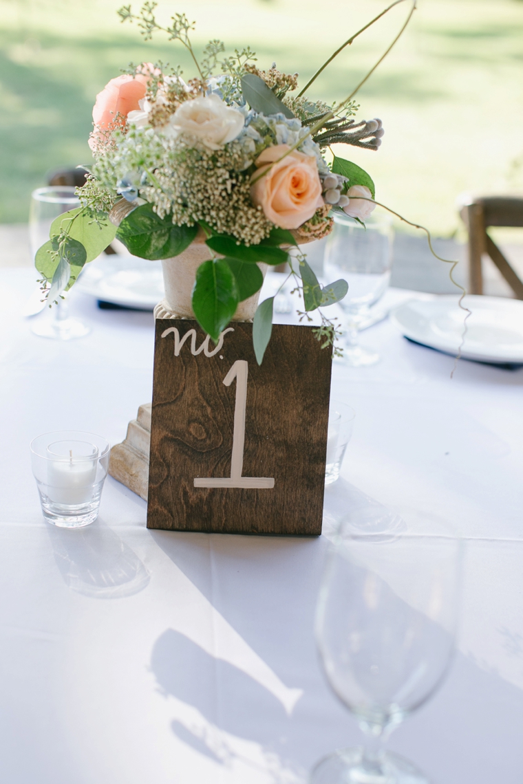 A Rustic Elegant Navy and Peach Wedding via TheELD.com