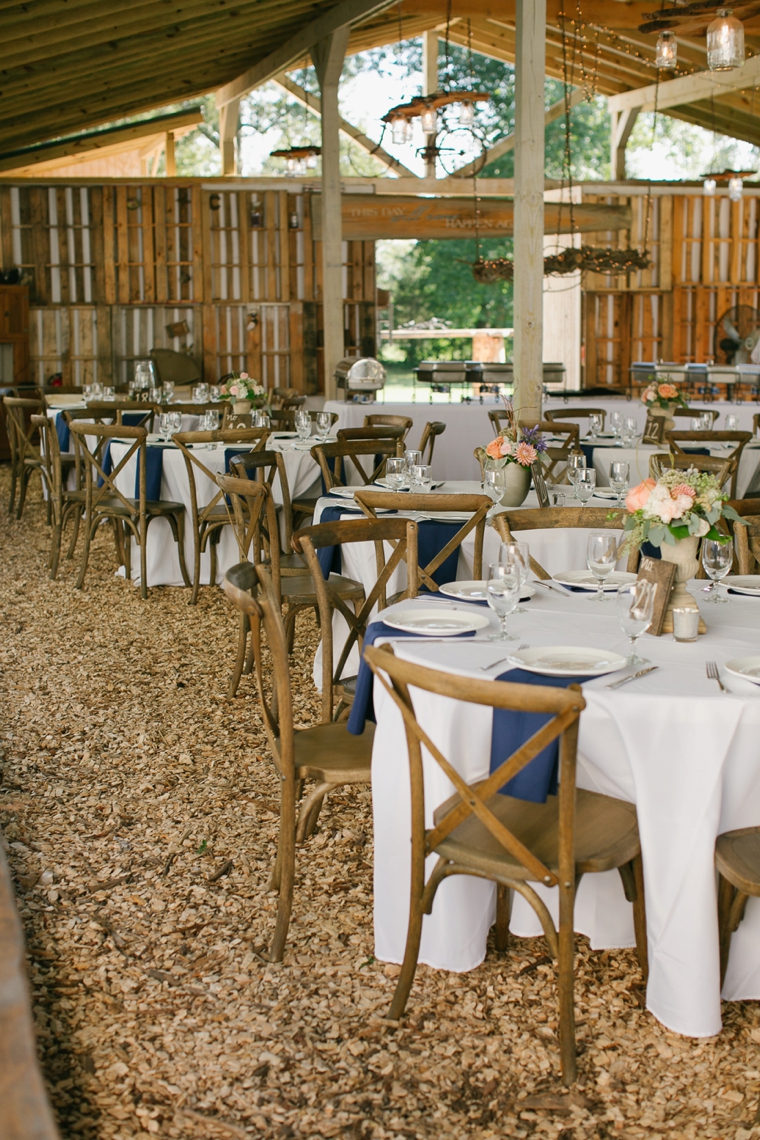 A Rustic Elegant Navy and Peach Wedding via TheELD.com