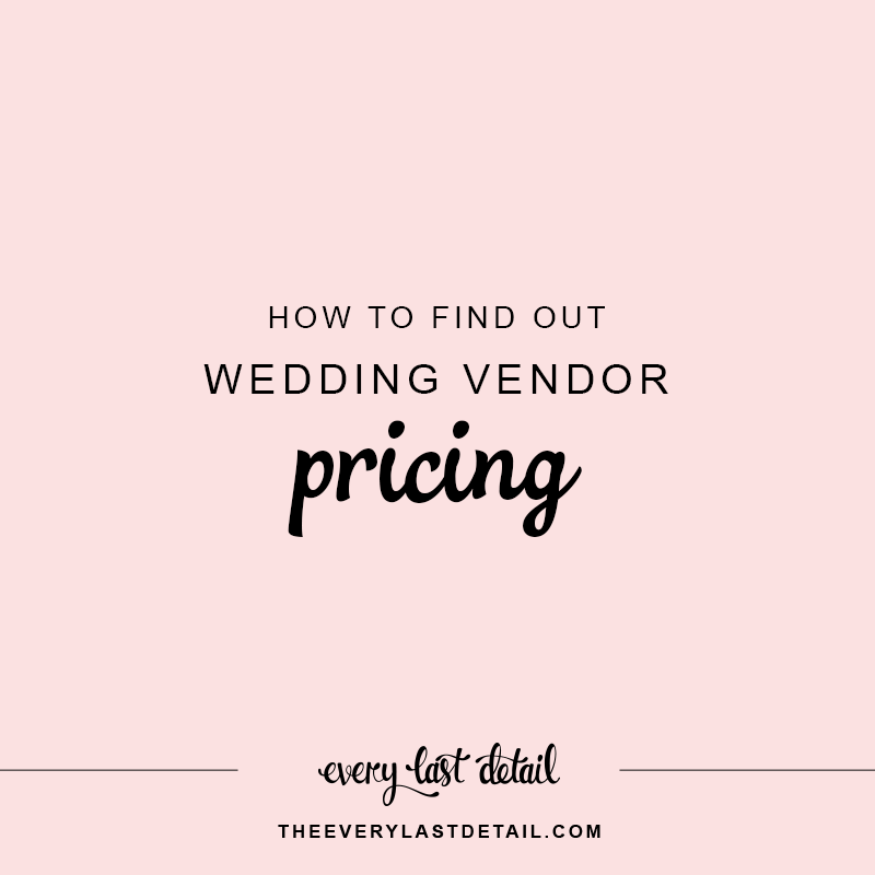 How To Find Out Wedding Vendor Pricing via TheELD.com