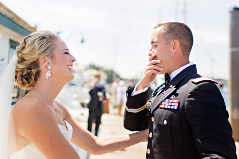 A Nautical Coral and Navy Wedding via TheELD.com