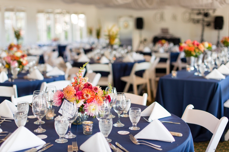 A Nautical Coral and Navy Wedding via TheELD.com