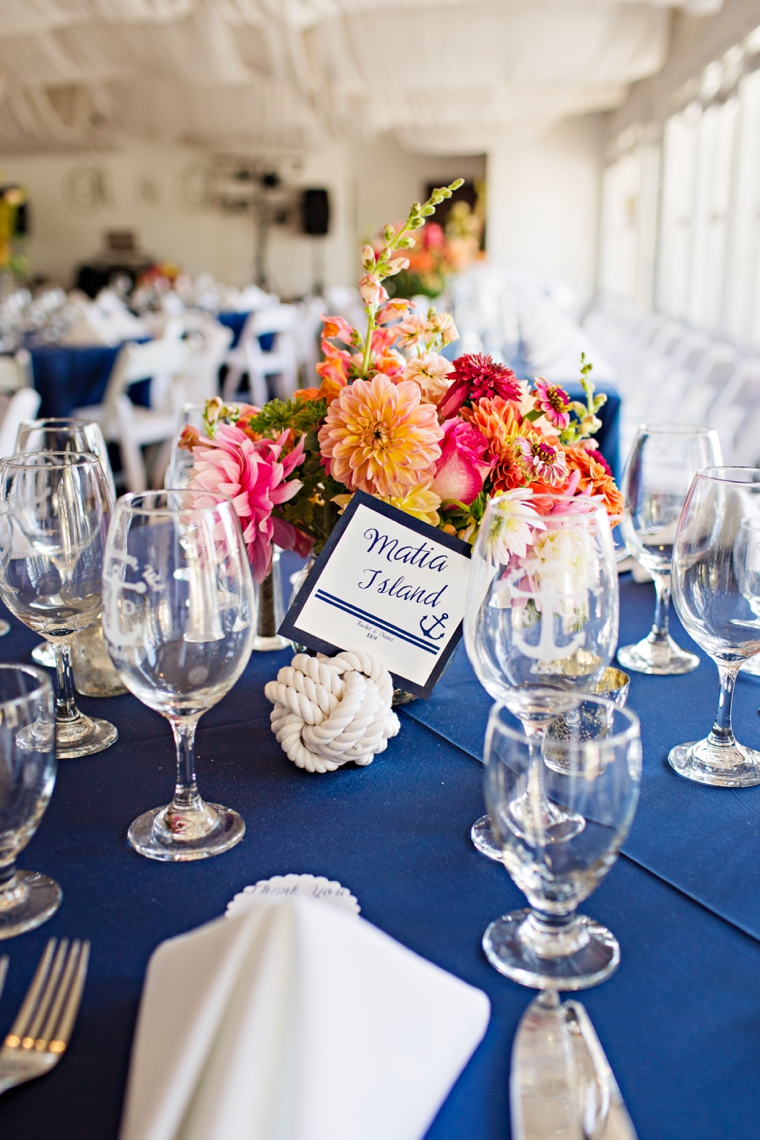 A Nautical Coral and Navy Wedding via TheELD.com