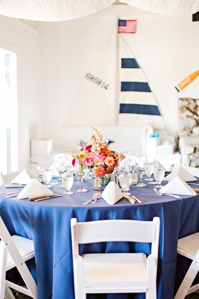 A Nautical Coral and Navy Wedding via TheELD.com