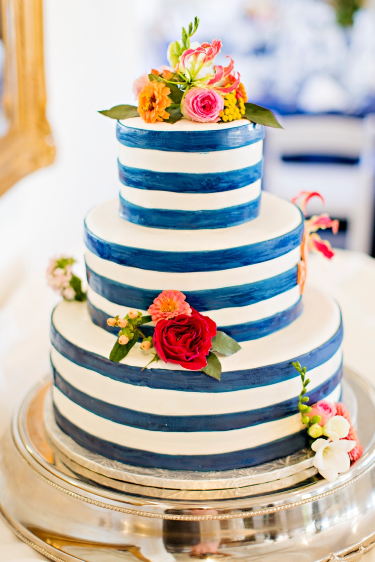 A Nautical Coral and Navy Wedding via TheELD.com