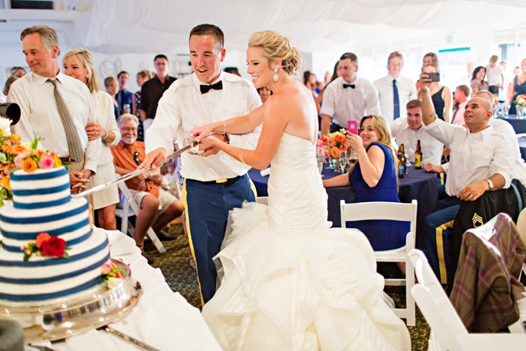 A Nautical Coral and Navy Wedding via TheELD.com