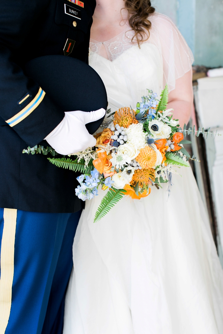 An Eclectic Navy and Orange Wedding via TheELD.com