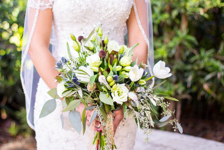 Elegant Gold and White Garden Wedding via TheELD.com