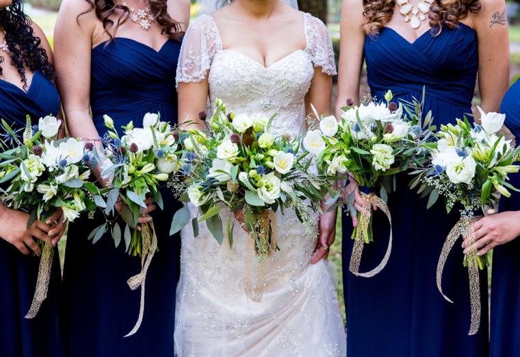 Elegant Gold and White Garden Wedding via TheELD.com