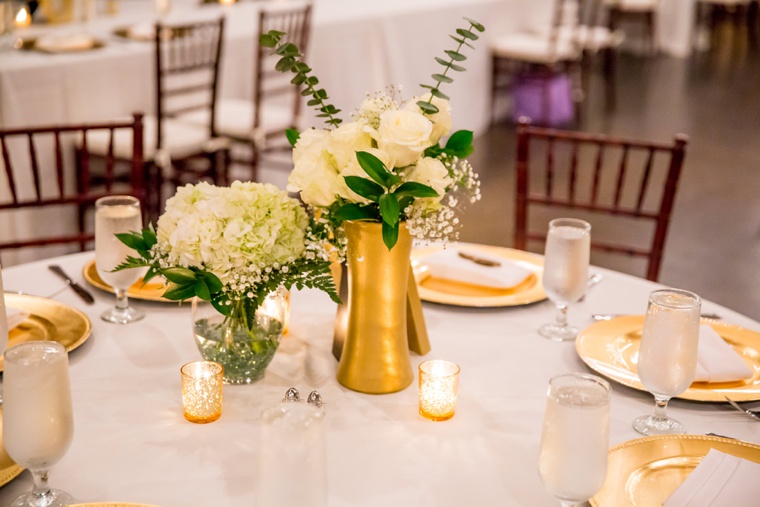 Elegant Gold and White Garden Wedding via TheELD.com