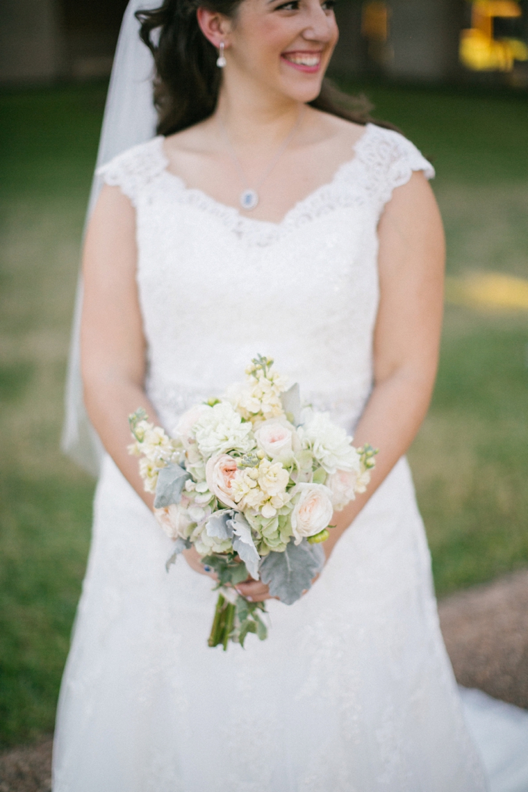 Navy and Peach Garden Wedding via TheELD.com