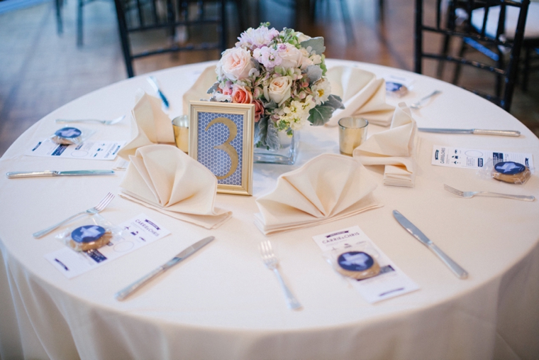 Navy and Peach Garden Wedding via TheELD.com