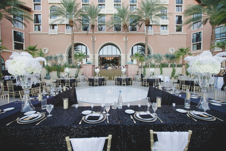 A Glamorous Black and White Wedding via TheELD.com