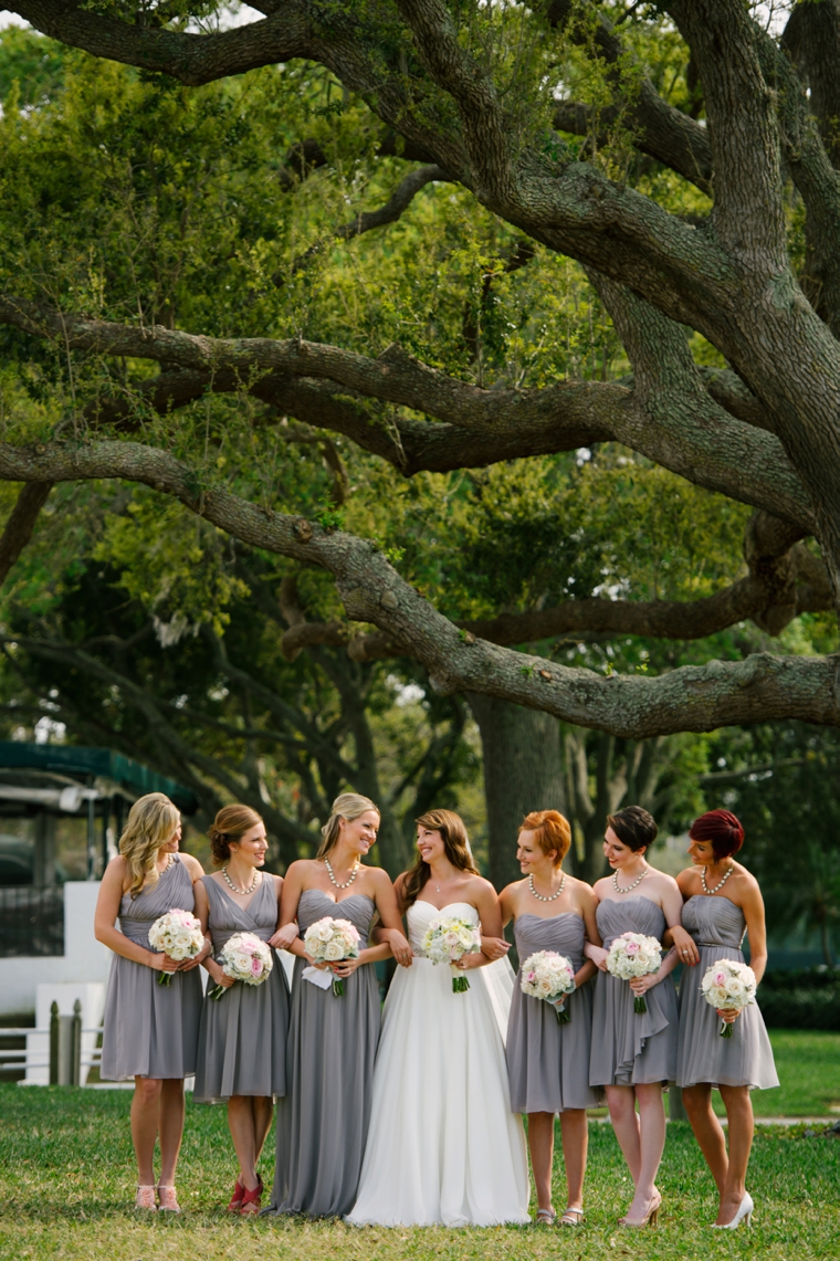 An Elegant Pink and Gray Wedding via TheELD.com