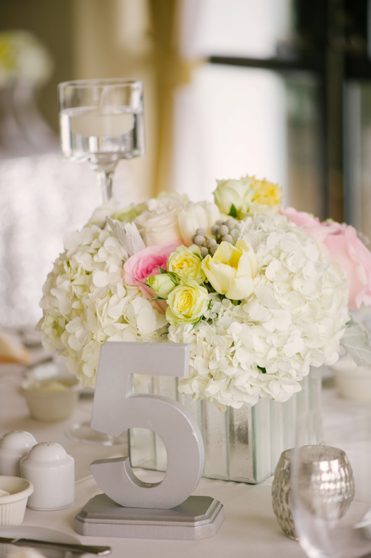 An Elegant Pink and Gray Wedding via TheELD.com