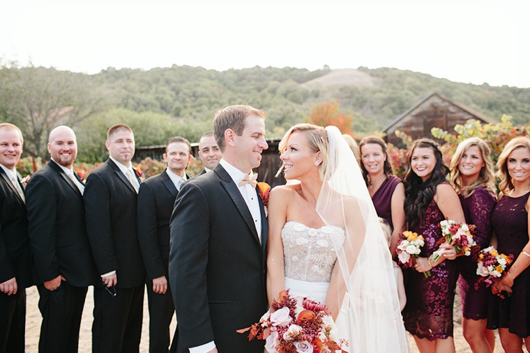 A Marsala & Gold Backyard Fall Wedding via TheELD.com