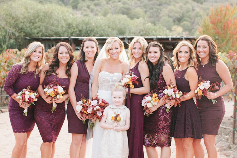 A Marsala & Gold Backyard Fall Wedding via TheELD.com