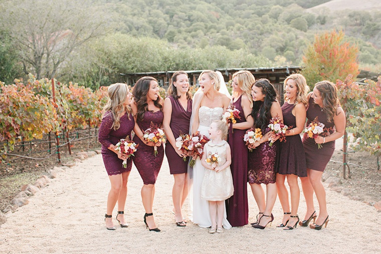 A Marsala & Gold Backyard Fall Wedding via TheELD.com