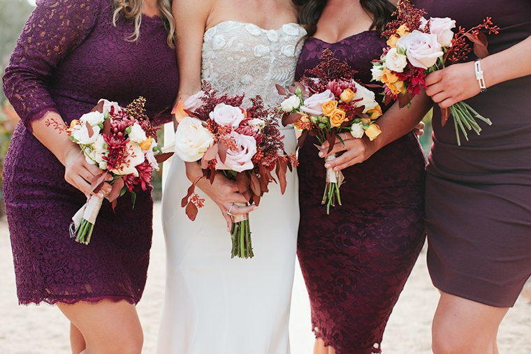 A Marsala & Gold Backyard Fall Wedding via TheELD.com