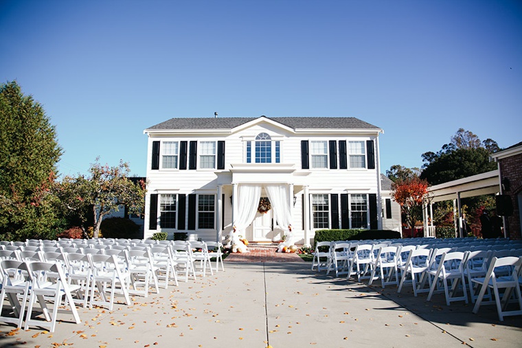 A Marsala & Gold Backyard Fall Wedding via TheELD.com