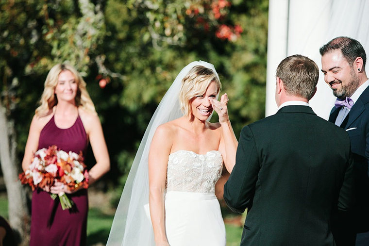 A Marsala & Gold Backyard Fall Wedding via TheELD.com