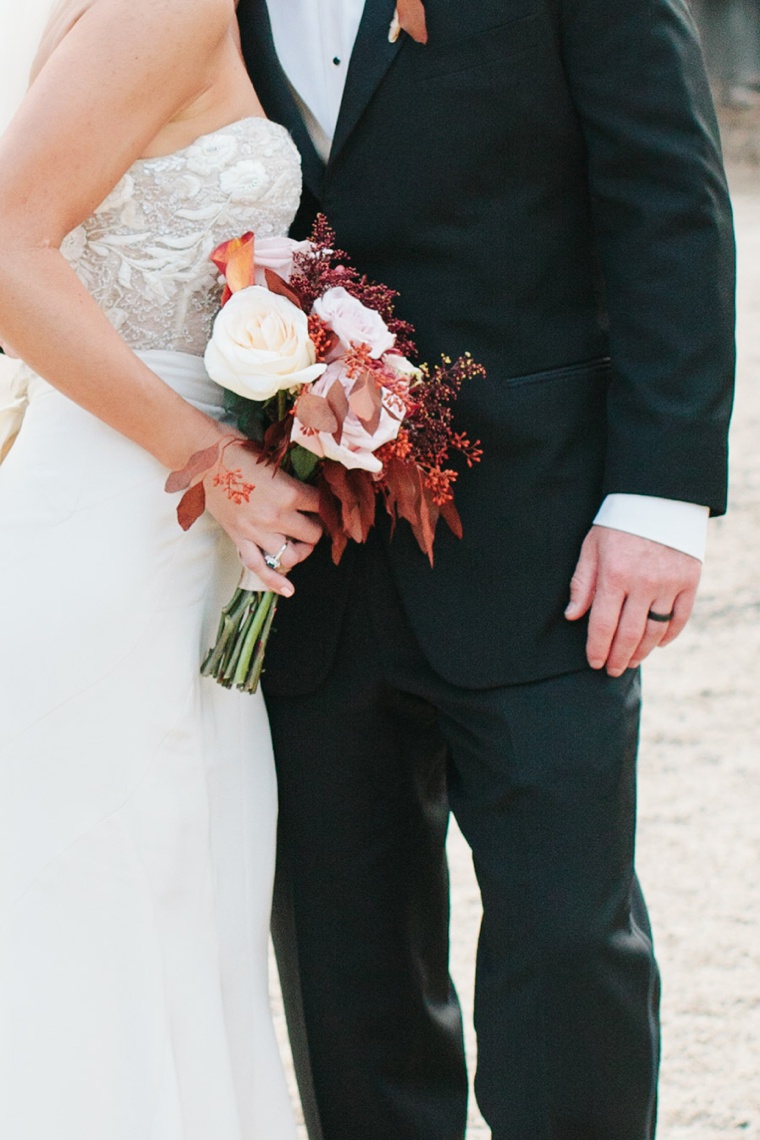 A Marsala & Gold Backyard Fall Wedding via TheELD.com