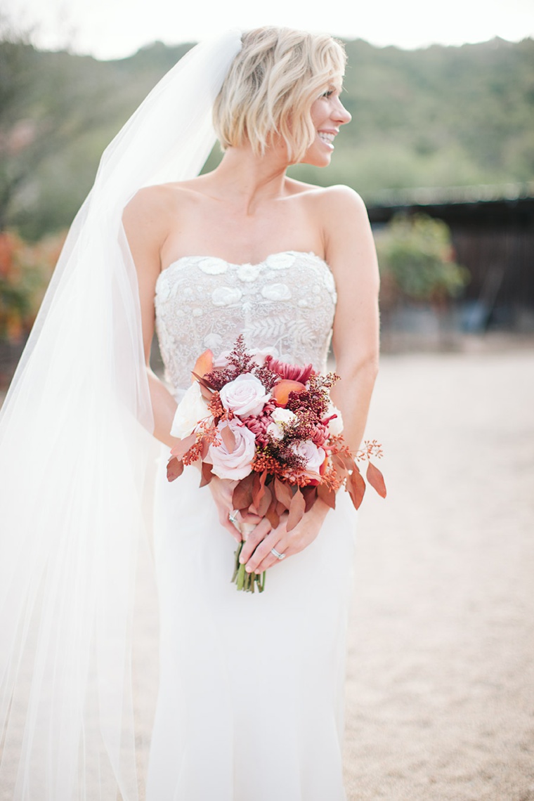 A Marsala & Gold Backyard Fall Wedding via TheELD.com