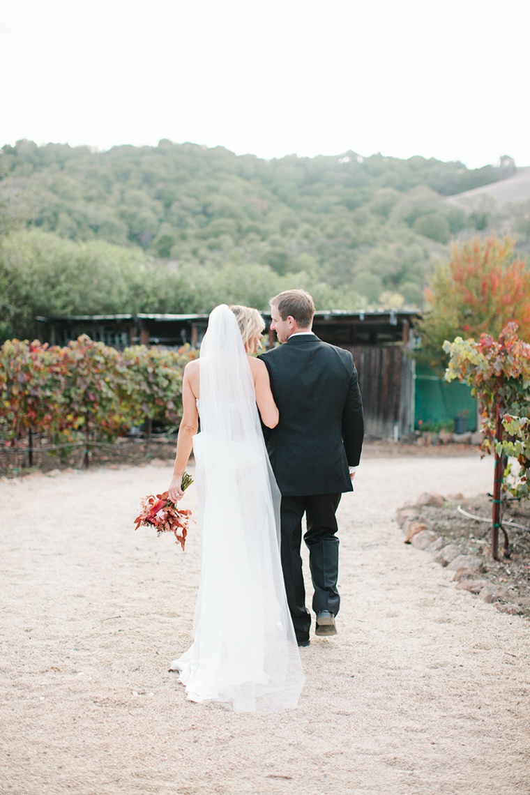 A Marsala & Gold Backyard Fall Wedding via TheELD.com