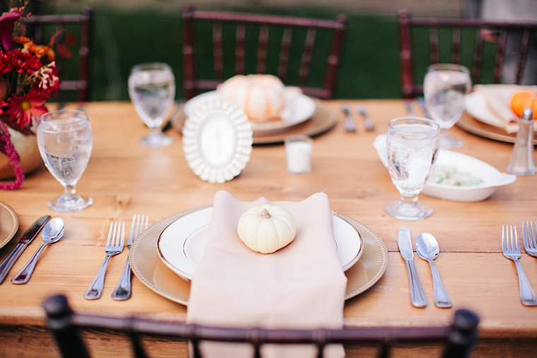 A Marsala & Gold Backyard Fall Wedding via TheELD.com