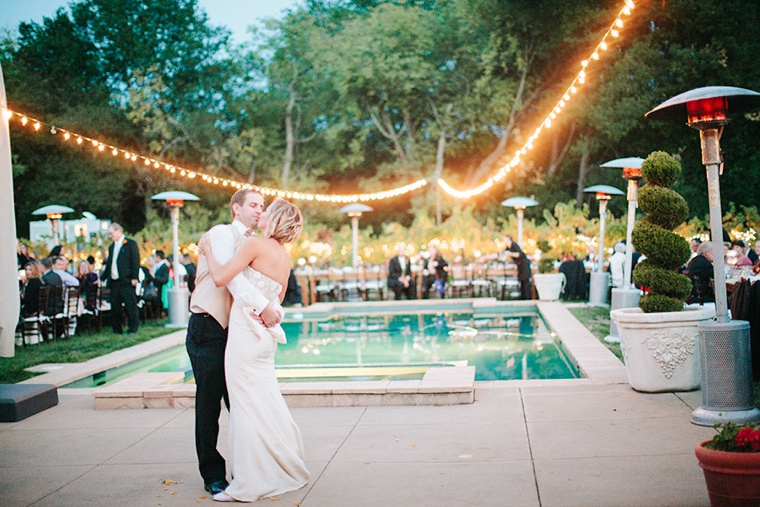 A Marsala & Gold Backyard Fall Wedding via TheELD.com