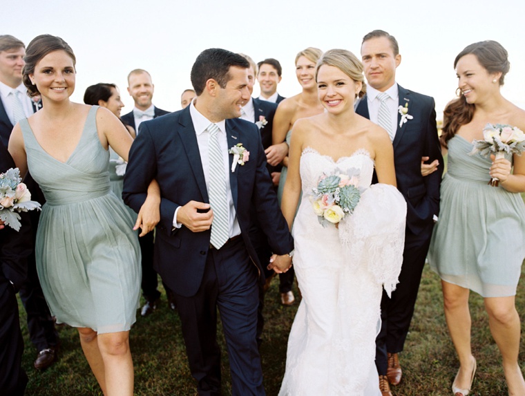 A Classic Pink & Sage Maine Wedding via TheELD.com