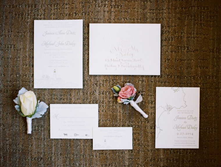 A Classic Pink & Sage Maine Wedding via TheELD.com