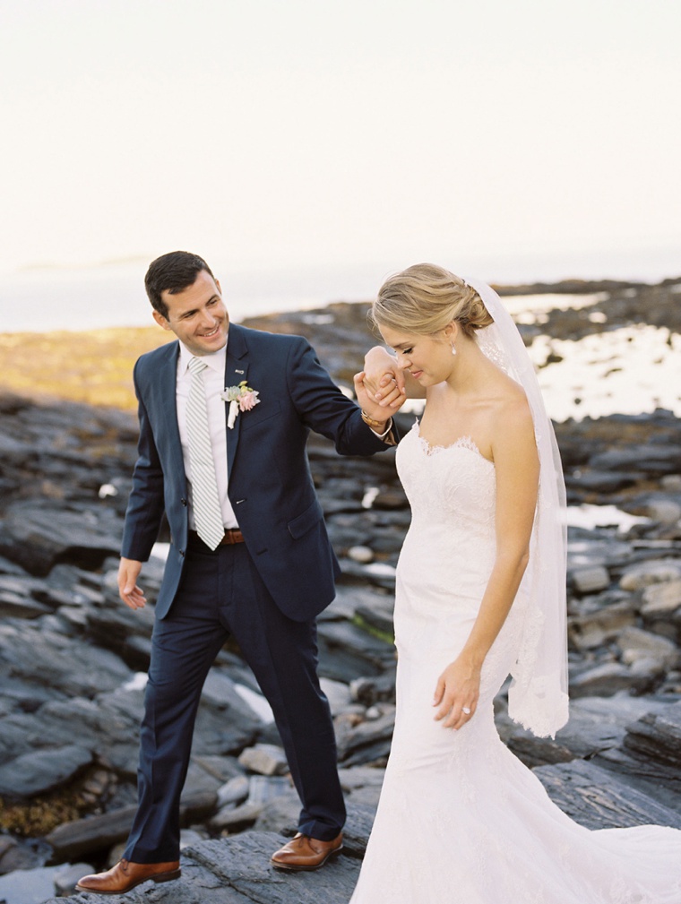 A Classic Pink & Sage Maine Wedding via TheELD.com