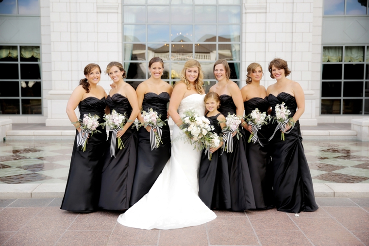 Elegant black shop and white wedding