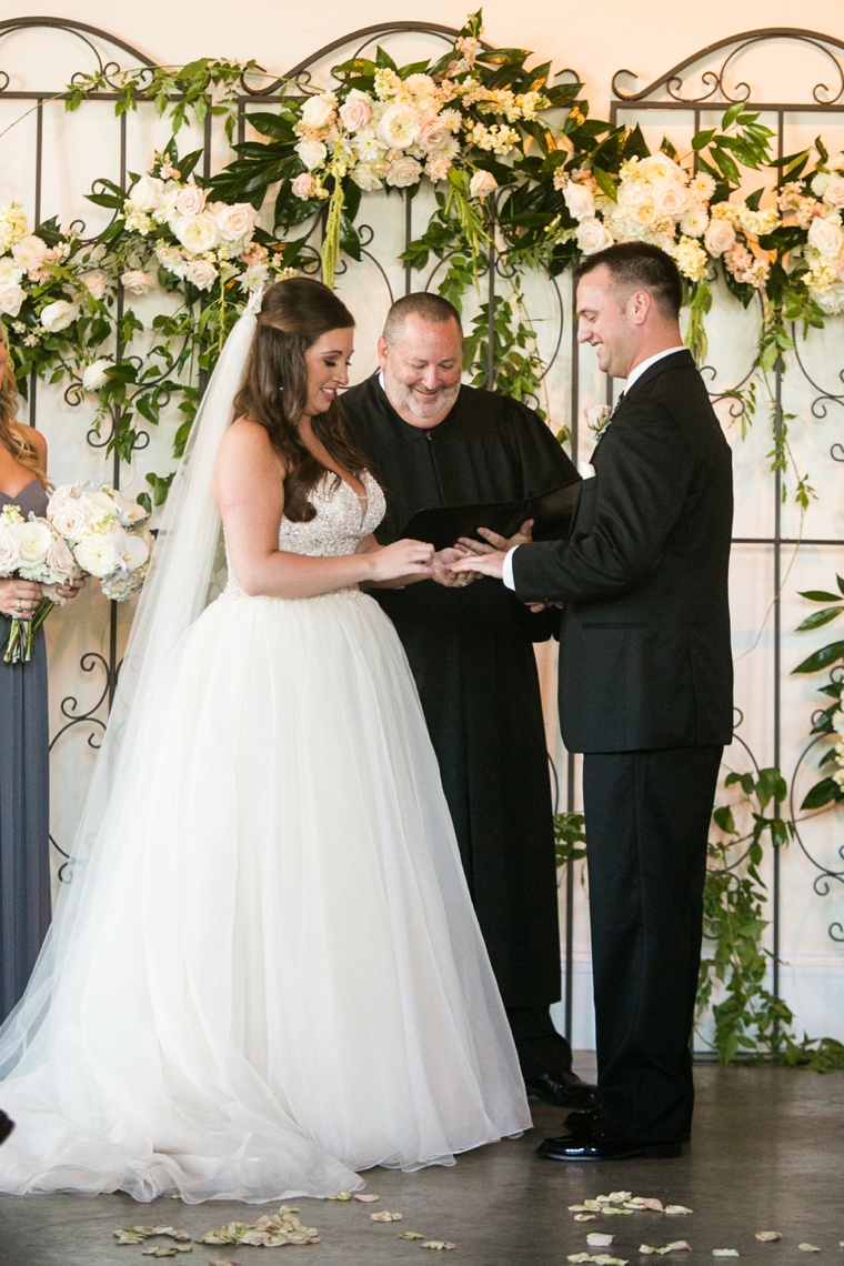 Chic Blush & Gray South Carolina Wedding via TheELD.com