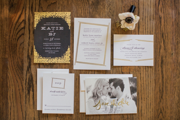 A Glamorous White and Gold Wedding via TheELD.com